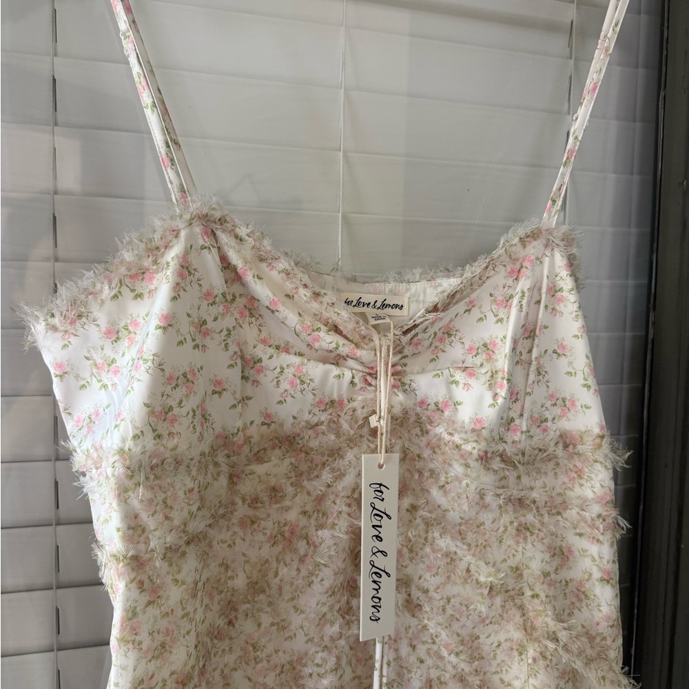 NWT For Love & Lemons Chania Floral Print Mini Dress - Picture 3 of 5